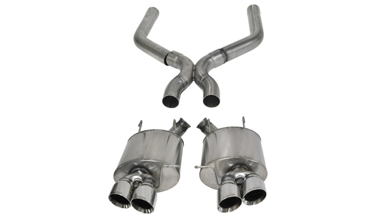 Ford Mustang Performance Exhaust - Rear - CORSA Performance - Axle-Back + X-Pipe Sport - Polished - `13-`14